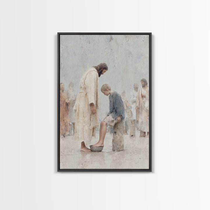 Humble Light Path | Framed Canvas Print | Christian Wall Art | Jesus Canvas Art | Christian Art Print | Christian Gift Ideas | Vintage Chri