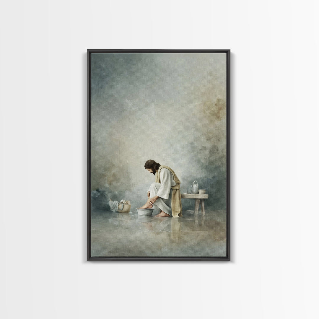Still Waters Hope – Framed Canvas Print – Christian Wall Art – Jesus Art Print – Christian Art Canvas – Subtle Christian Art – Large Christ