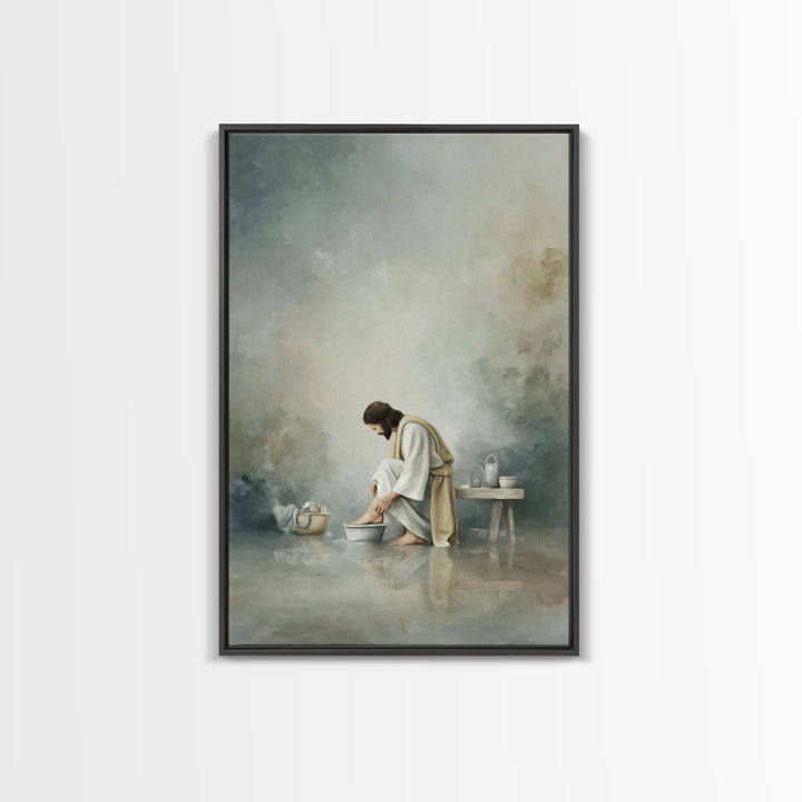 Still Waters Hope – Framed Canvas Print – Christian Wall Art – Jesus Art Print – Christian Art Canvas – Subtle Christian Art – Large Christ