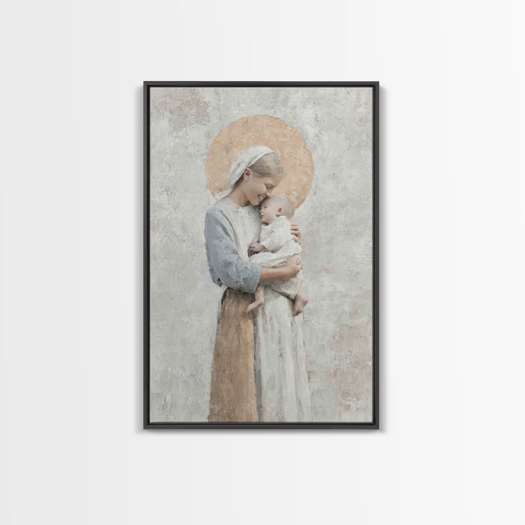 Gentle Hope Rising - Framed Canvas Print - Christian Art Canvas - Minimalist Christian Art - Christian Wall Art - Christian Painting - Chri