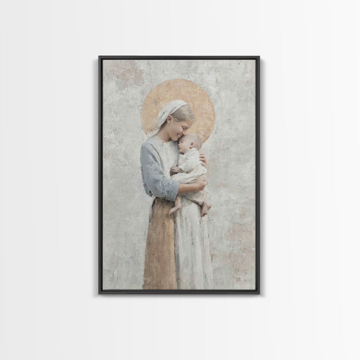 Gentle Hope Rising - Framed Canvas Print - Christian Art Canvas - Minimalist Christian Art - Christian Wall Art - Christian Painting - Chri