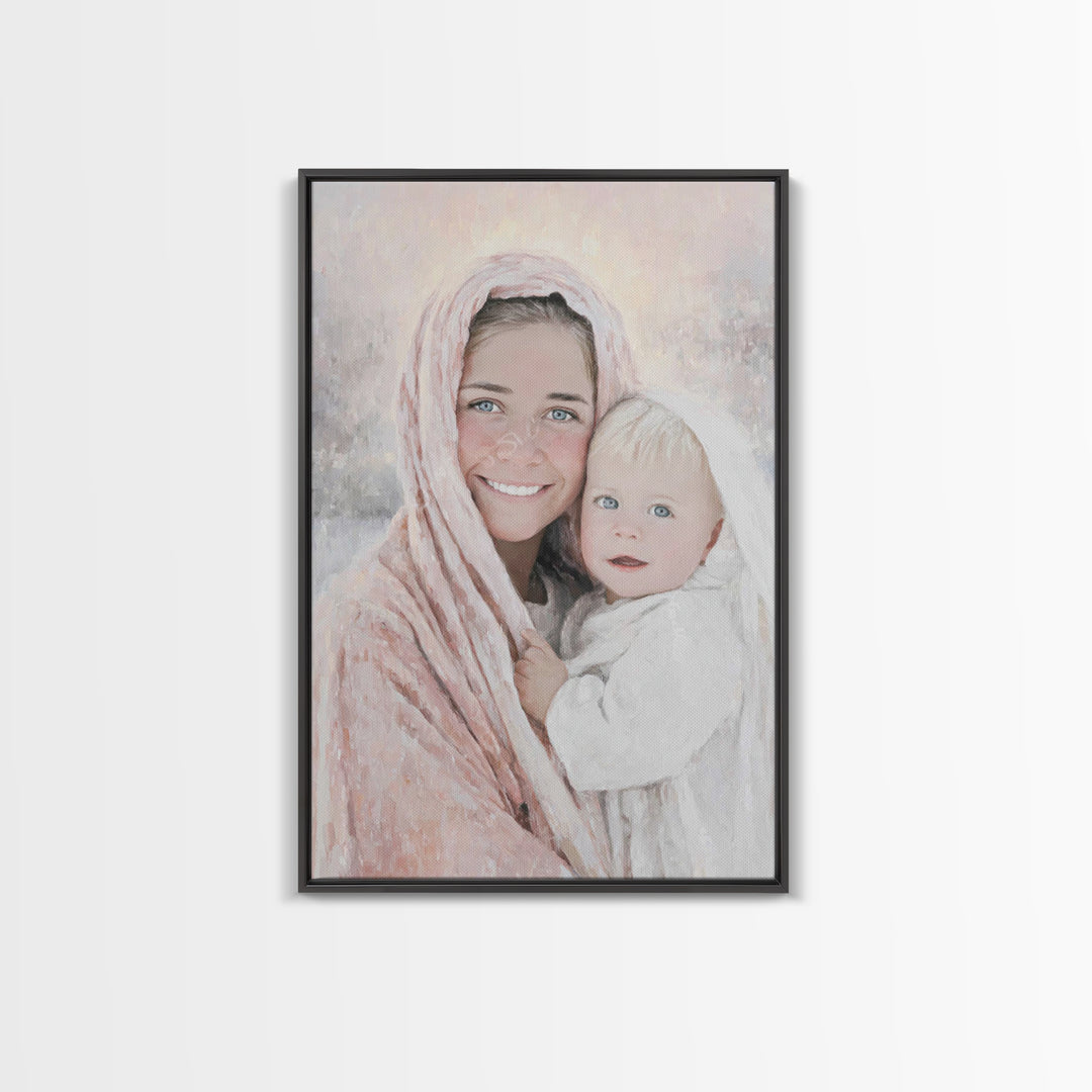 Circle Of Grace - Framed Canvas Print - Christian Wall Art - Christian Art Canvas - Subtle Christian Art - Christian Christmas Art - Christ