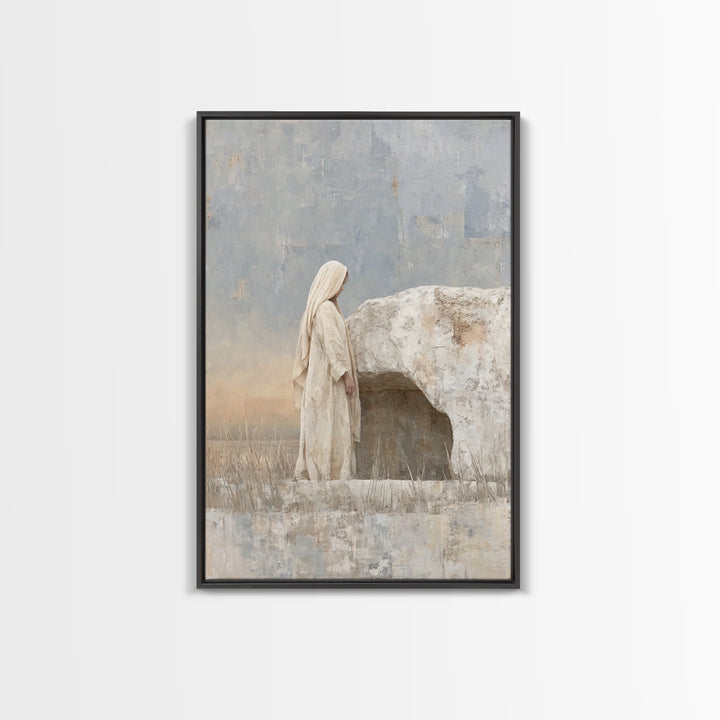 Joyful Light - Framed Canvas Print - Christian Art Canvas - Christian Wall Art - Mary And Jesus Painting - Christian Decoration - Christian