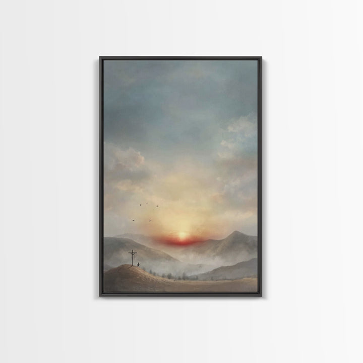 Resurrection Peace | Framed Canvas Print | Christian Art Canvas | Christian Wall Art | Modern Christian Art | Christian Gift