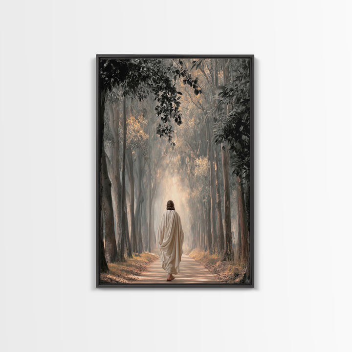 Forest Of Light – Framed Canvas Print – Christian Art Canvas – Christian Wall Art – Christian Painting – Moody Christian Art – Christian Ar