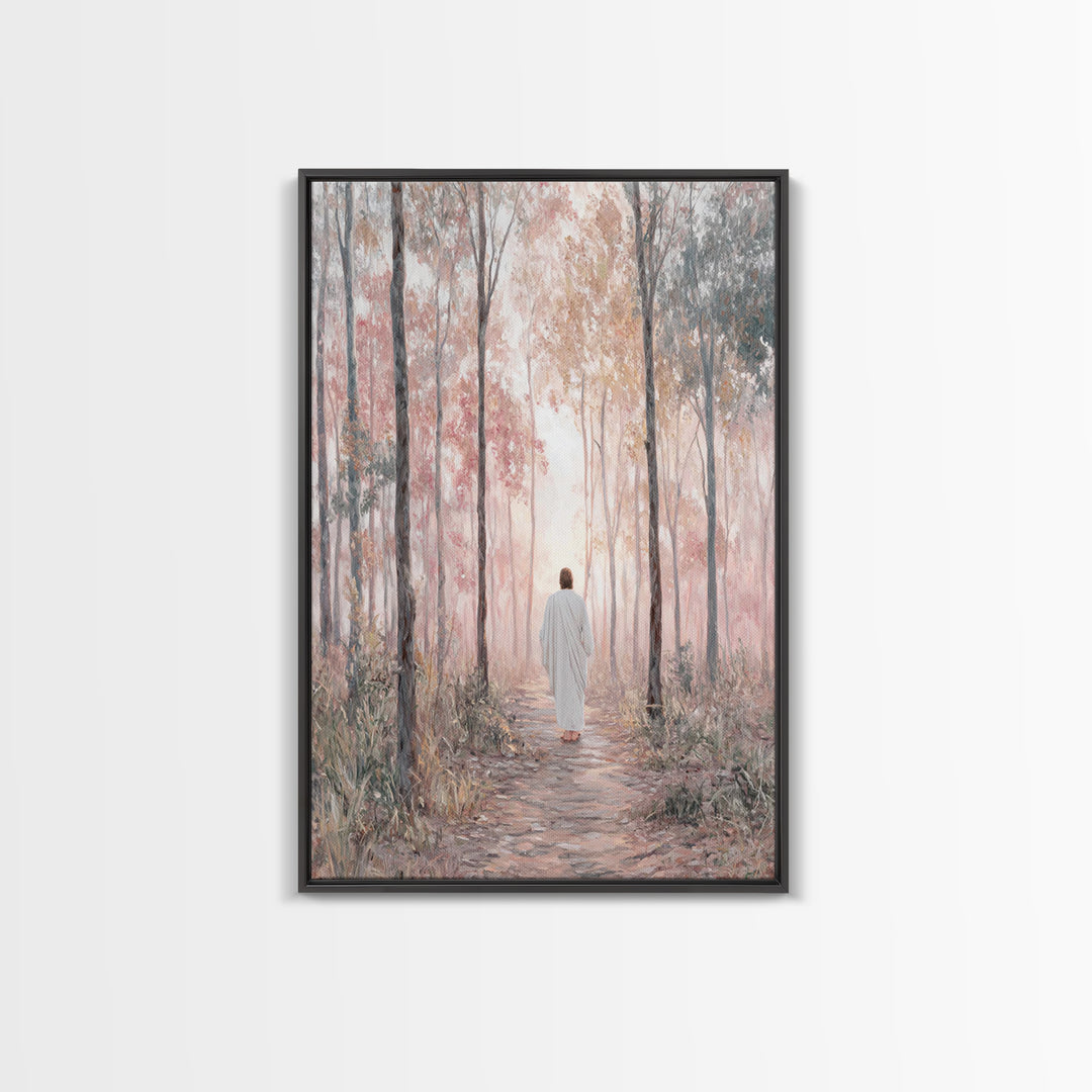 Path Of Grace | Framed Canvas Print | Christian Wall Art | Jesus Painting | Christian Art Canvas | Modern Christian Art