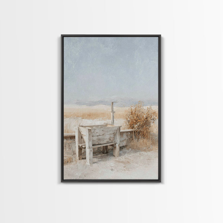 Silent Manger Field | Framed Canvas Print | Christian Art Print | Christmas Art | Minimalist Christian Art | Christian Decor