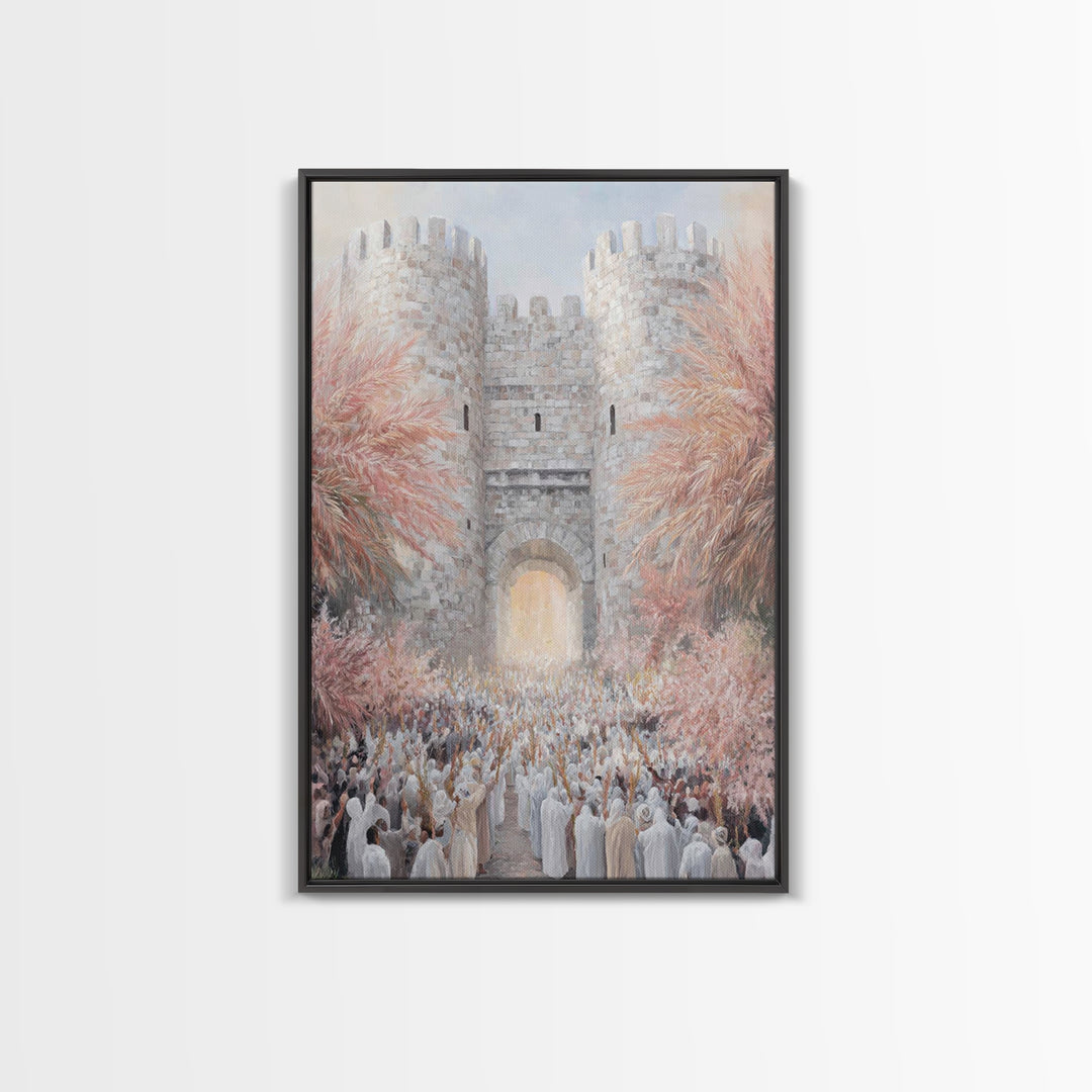 Gate Of Glory, Framed Canvas Print, Christian Wall Art, Christian Art Print, Moody Christian Art, Christian Paintings