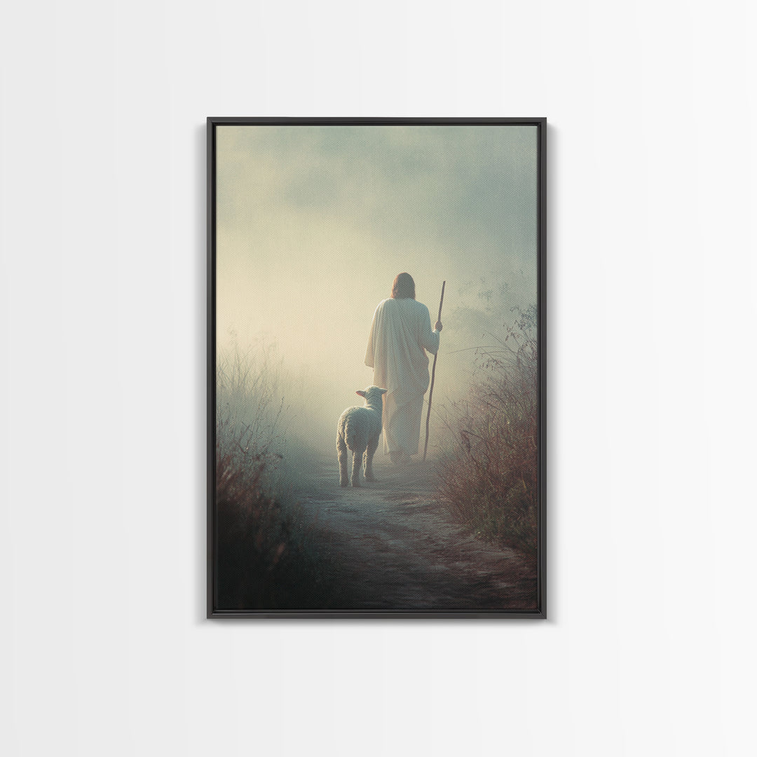 Path Of Peace – Framed Canvas Print – Christian Wall Art – Jesus Painting – Christian Art Canvas – Large Christian Painting – Modern Christ