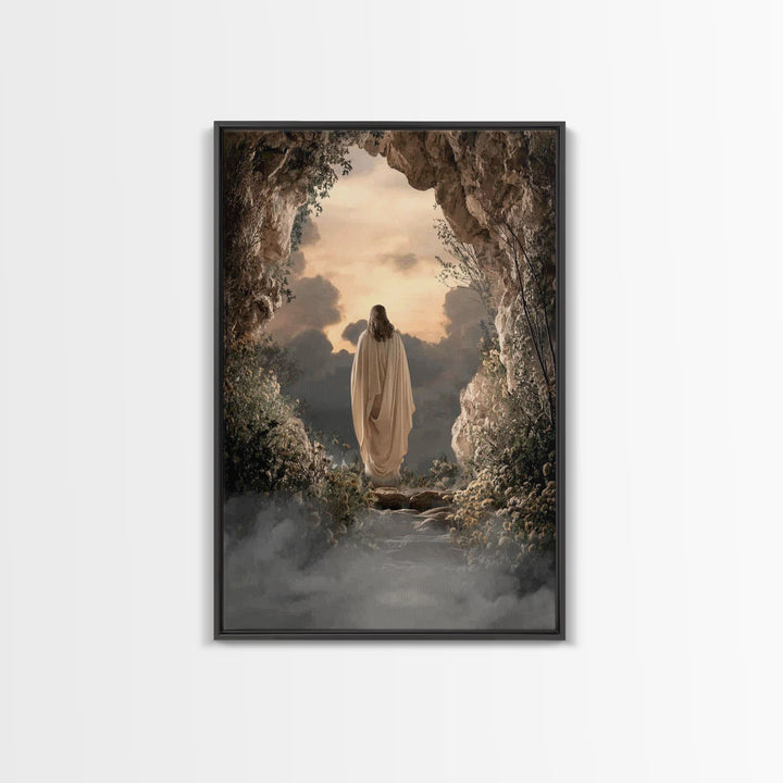 Resurrection Path – Framed Canvas Print – Christian Wall Art – Christian Art Canvas – Jesus Painting – Large Christian Painting – Modern Ch