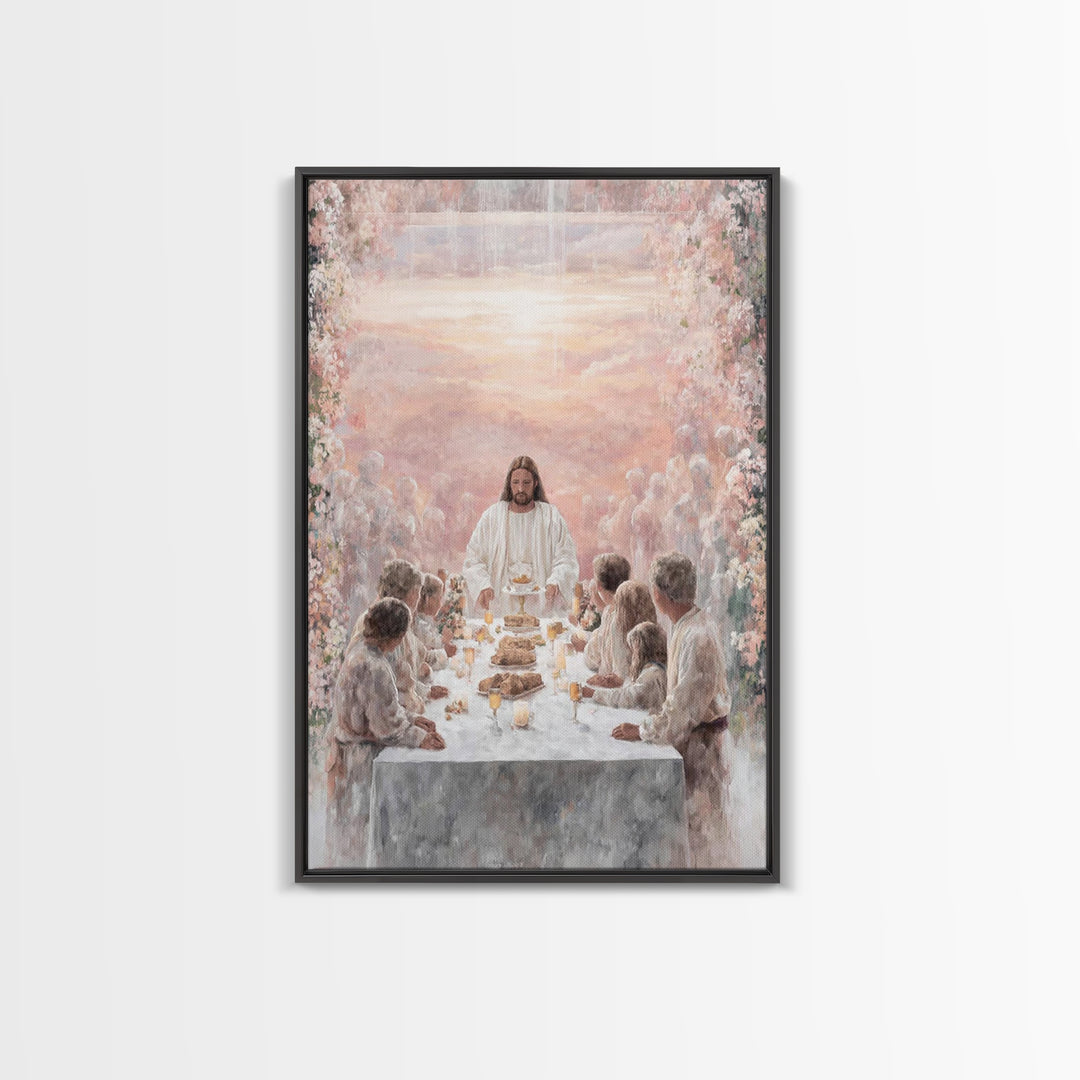 Heavenly Feast – Framed Canvas Print – Christian Wall Art – Christian Art Canvas – Christian Art – Jesus Painting – Christian Gift Ideas