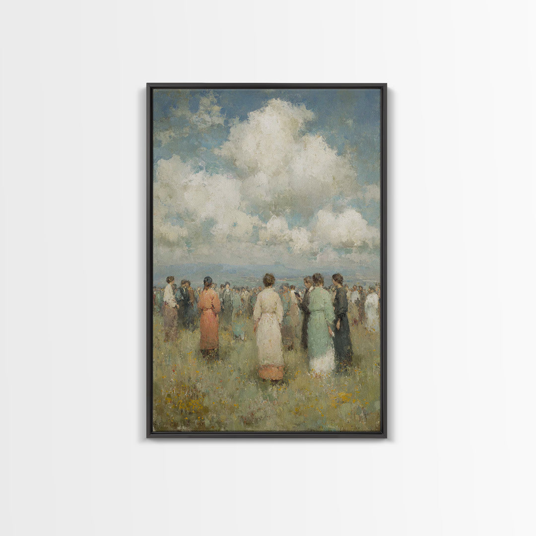 Field Of Fellowship | Framed Canvas Print | Christian Wall Art | Christian Art Canvas | Christian Painting | Christian Decor | Christmas Ar