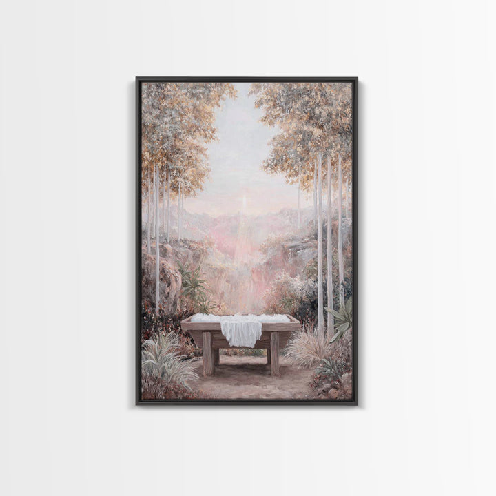 Dawn Of Promise – Framed Canvas Print – Christian Wall Art – Christian Art Canvas – Christmas Art – Christian Gift Ideas – Subtle Christian