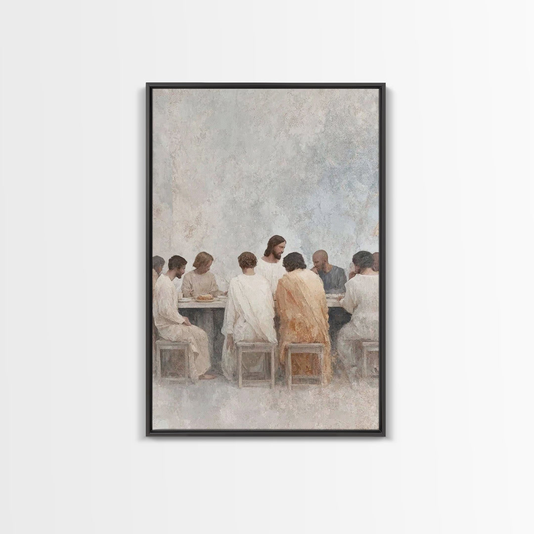 Heavenly Banquet – Framed Canvas Print – Christian Art Print – Christian Wall Art – Jesus Painting – Modern Christian Art – Christian Chris