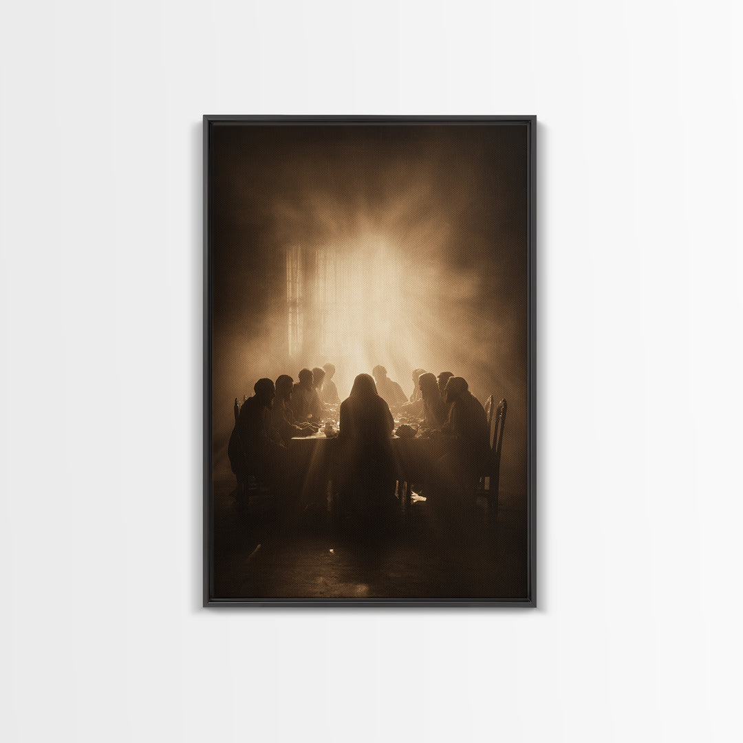 Upper Room Calm – Framed Canvas Print – Christian Wall Art – Christian Art Canvas – Jesus Painting – Moody Christian Painting – Christian C