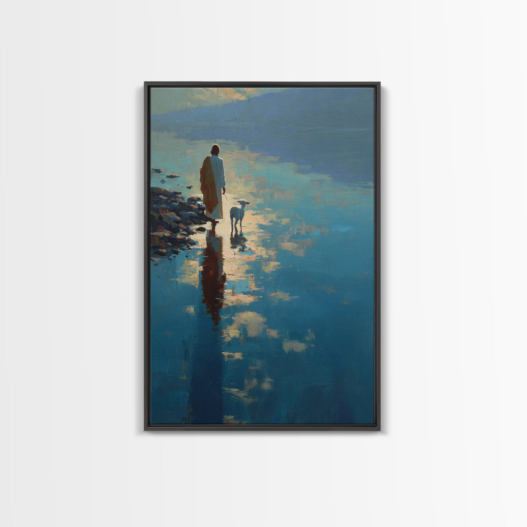 Dawn Of Mercy, Framed Canvas Print, Christian Art Canvas, Christian Wall Art, Jesus Painting, Large Christian Art, Christian Christmas Art
