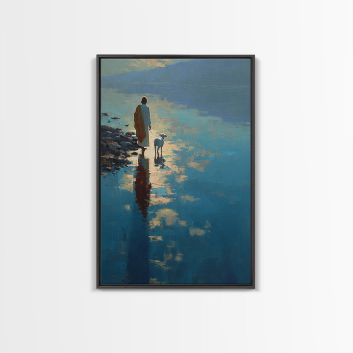 Dawn Of Mercy, Framed Canvas Print, Christian Art Canvas, Christian Wall Art, Jesus Painting, Large Christian Art, Christian Christmas Art