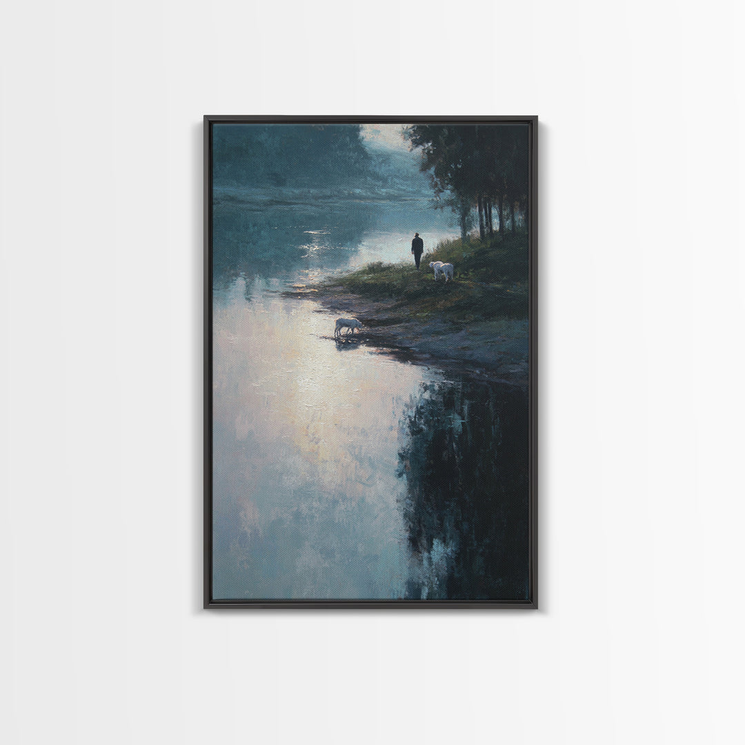 Silent Morning Hope, Framed Canvas Print, Christian Wall Art, Christian Art Canvas, Jesus Painting, Minimalist Christian Art, Christmas Art