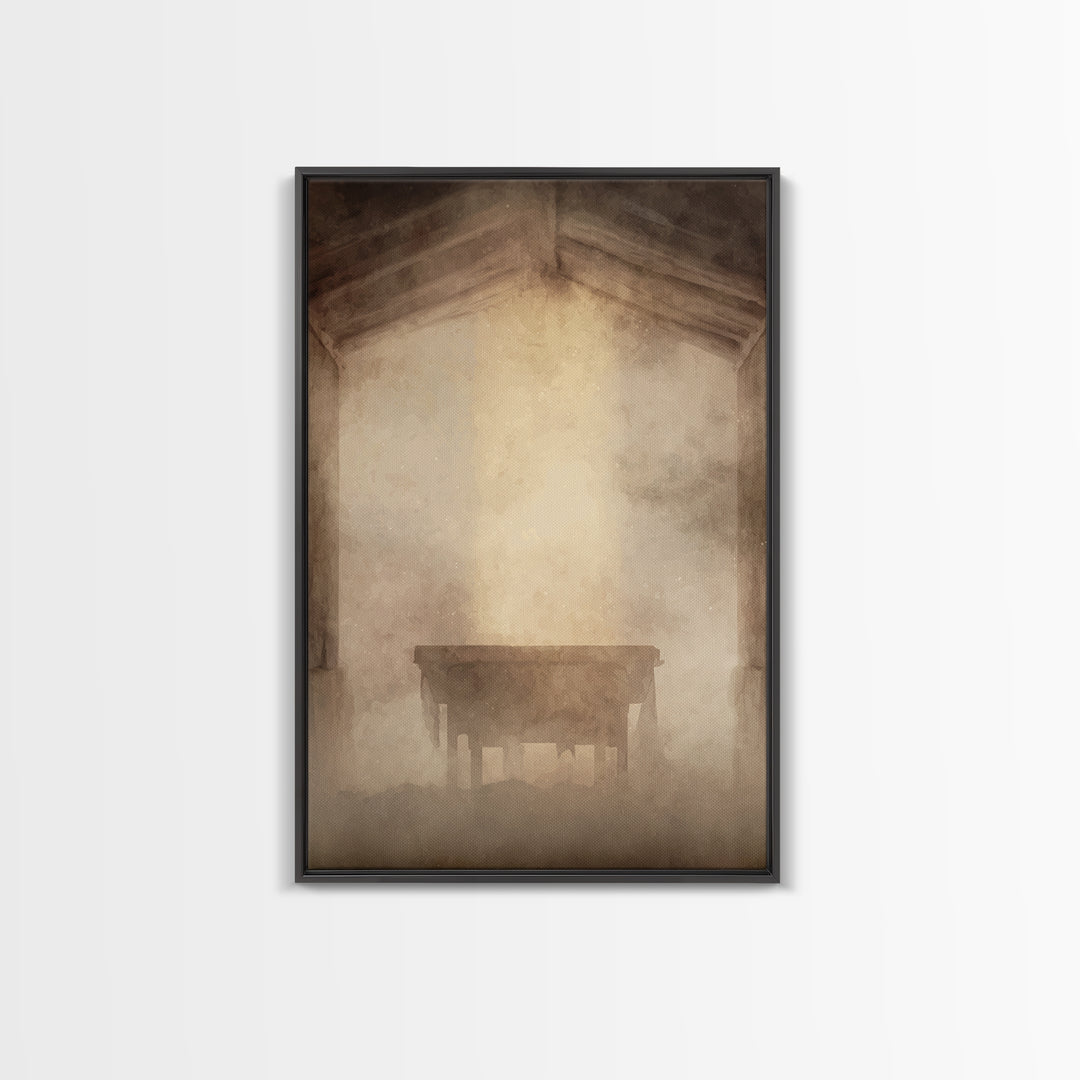 Sanctuary Light, Framed Canvas Print, Christian Art Canvas, Christian Wall Art, Subtle Christian Art, Modern Christian Art, Christian Decor