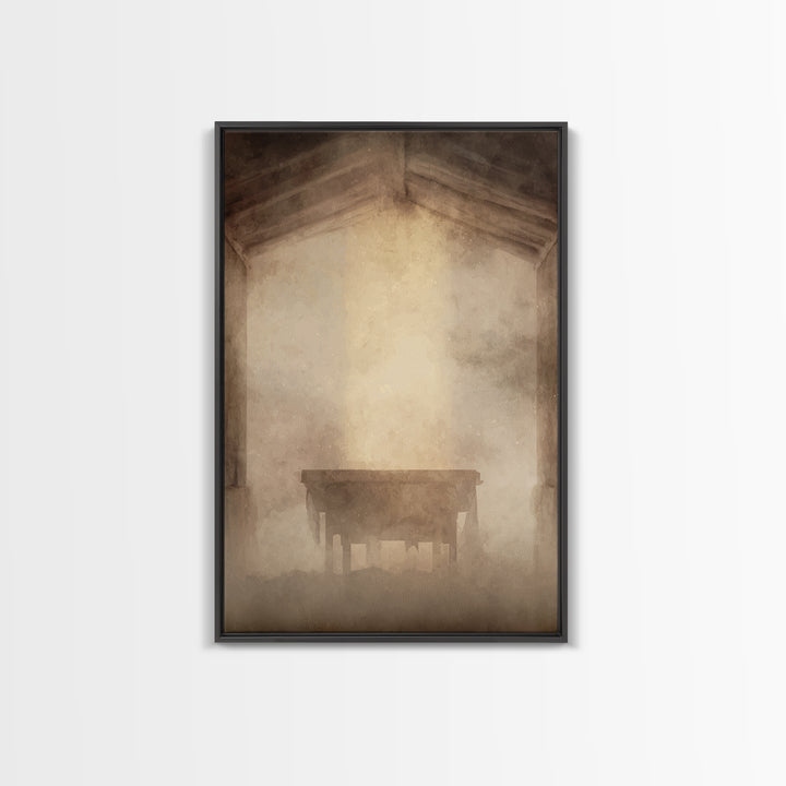 Sanctuary Light, Framed Canvas Print, Christian Art Canvas, Christian Wall Art, Subtle Christian Art, Modern Christian Art, Christian Decor