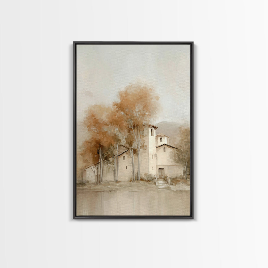 Sanctuary Stillness – Framed Canvas Print – Christian Art Canvas – Christian Wall Art – Vintage Christian Art – Christmas Art – Christian D