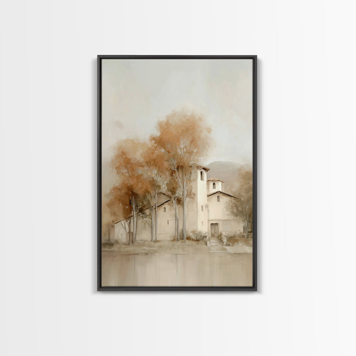 Sanctuary Stillness – Framed Canvas Print – Christian Art Canvas – Christian Wall Art – Vintage Christian Art – Christmas Art – Christian D