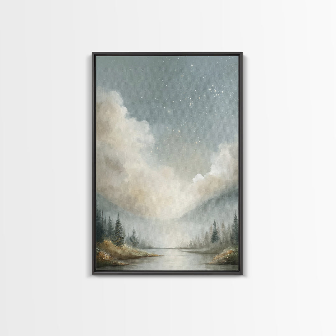 Celestial Valley – Framed Canvas Print – Christian Wall Art – Christian Art Canvas – Subtle Christian Art – Christmas Art Prints – Christia