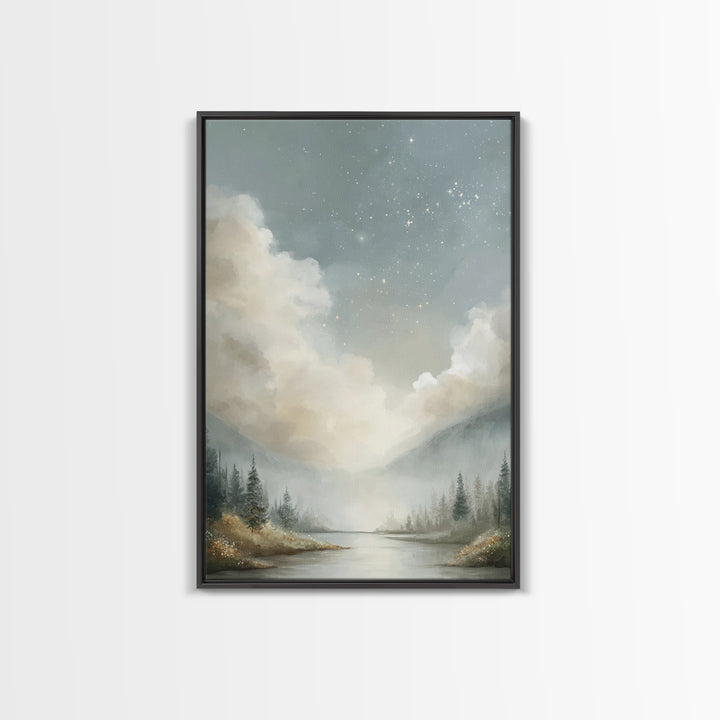 Celestial Valley – Framed Canvas Print – Christian Wall Art – Christian Art Canvas – Subtle Christian Art – Christmas Art Prints – Christia