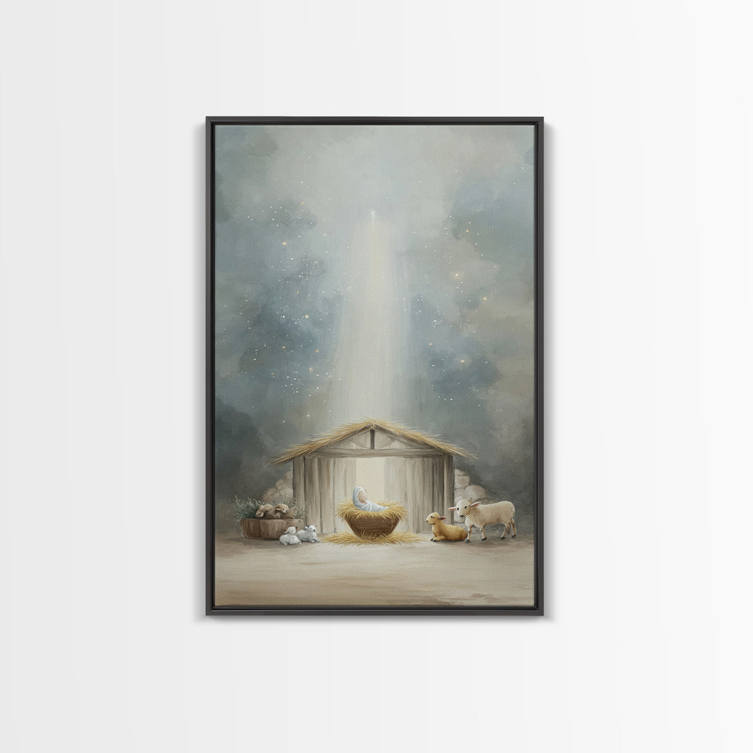 Star Of Bethlehem – Framed Canvas Print – Christian Wall Art – Christian Christmas Art – Christian Art Canvas – Christmas Art Prints – Chri