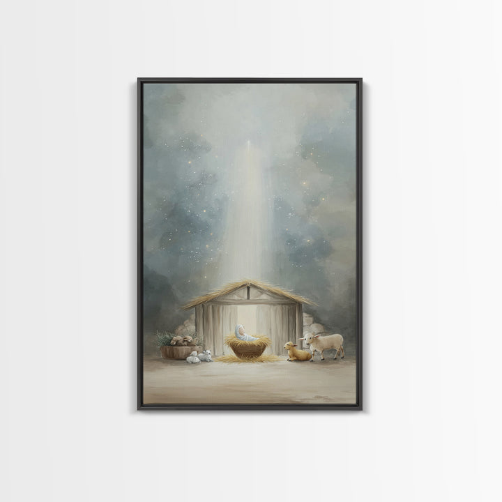Star Of Bethlehem – Framed Canvas Print – Christian Wall Art – Christian Christmas Art – Christian Art Canvas – Christmas Art Prints – Chri