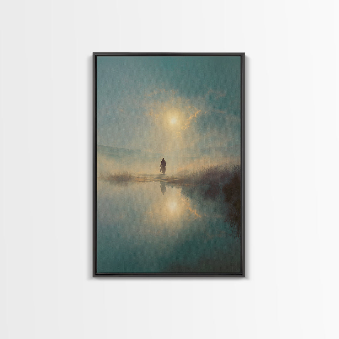 Radiant Dawn – Framed Canvas Print – Jesus Wall Art – Christian Art Print – Modern Christian Art – Christmas Art – Christian Gift Ideas