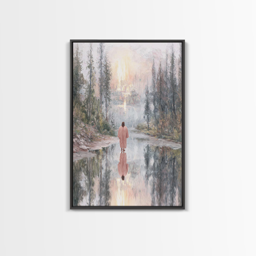 Eternal Light – Framed Canvas Print – Christian Art Work – Jesus Canvas Art – Subtle Christian Art – Christian Christmas Art – Christian De