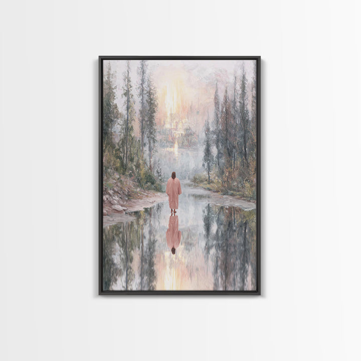 Eternal Light – Framed Canvas Print – Christian Art Work – Jesus Canvas Art – Subtle Christian Art – Christian Christmas Art – Christian De