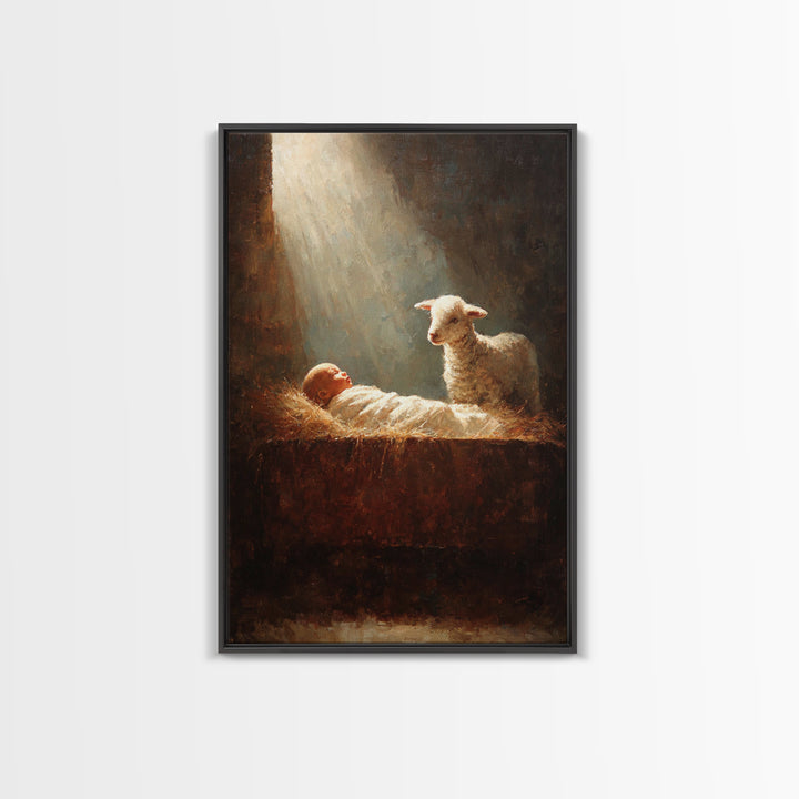 Radiant Child Hope, Framed Canvas Print, Christian Wall Art, Jesus Painting, Christian Christmas Art, Christmas Canvas Wall Art, Christian