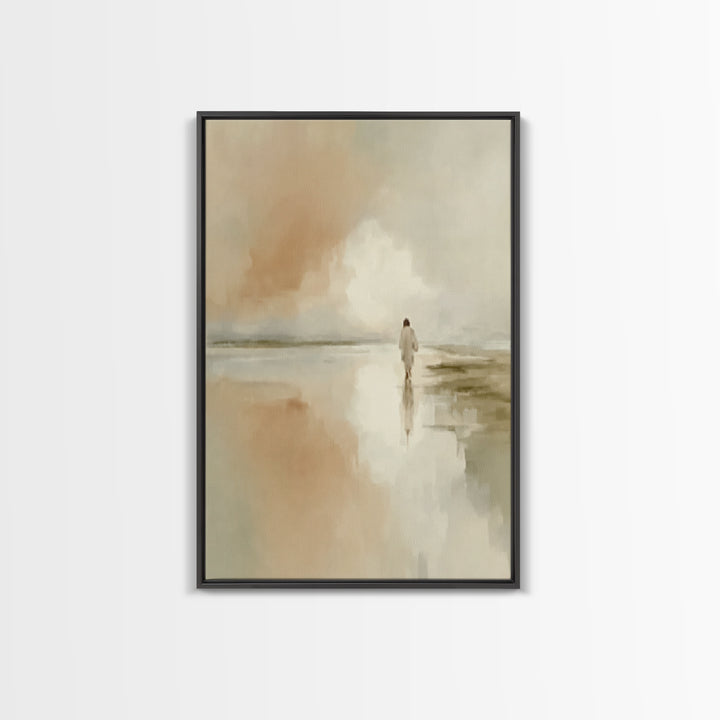Graceful Shore Path | Framed Canvas Print | Christian Wall Art | Christian Art Canvas | Modern Christian Art | Subtle Christian Art | Chris