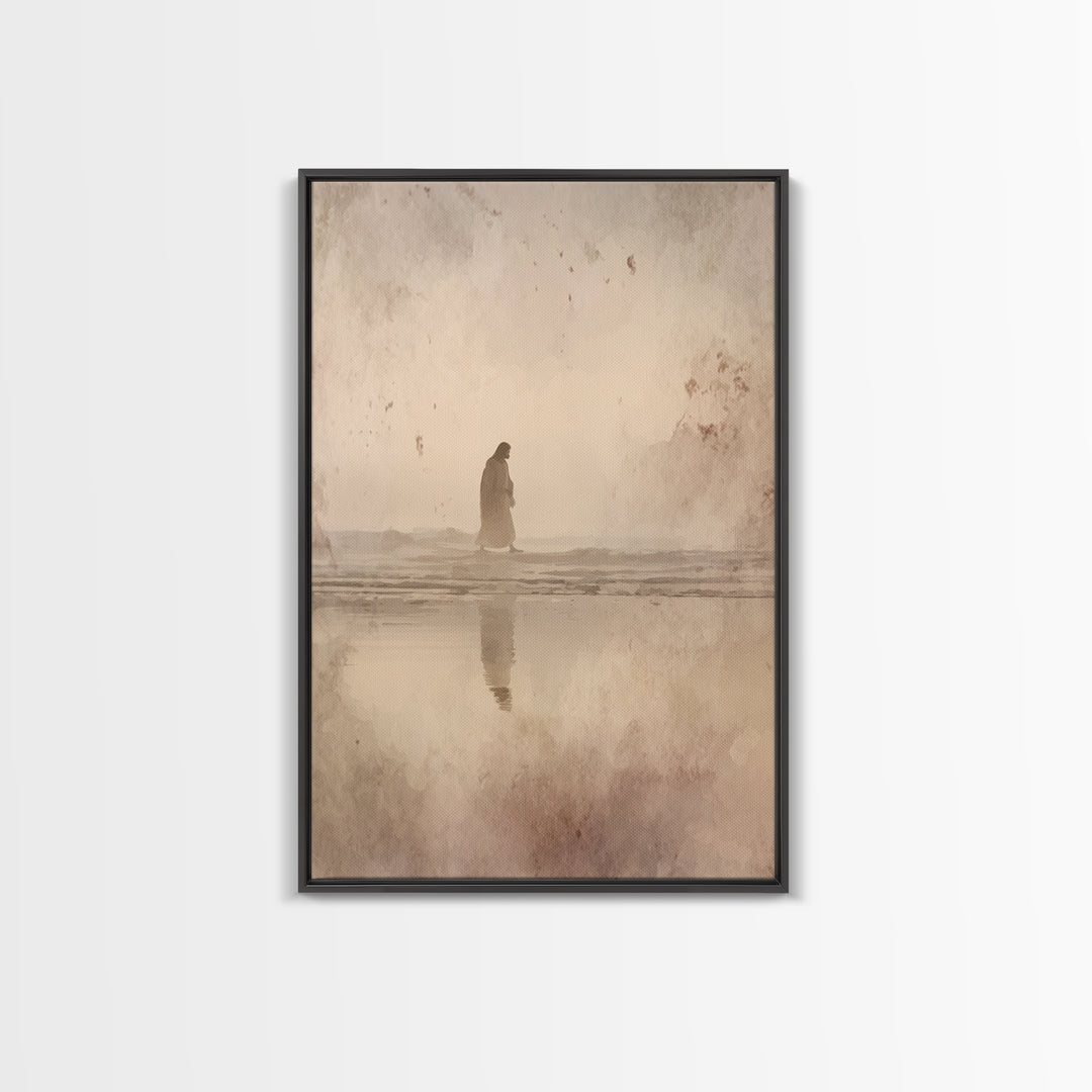 Desert Walk Grace | Framed Canvas Print | Christian Wall Art | Subtle Christian Art | Jesus Art Print | Christian Art Canvas | Christian Pa