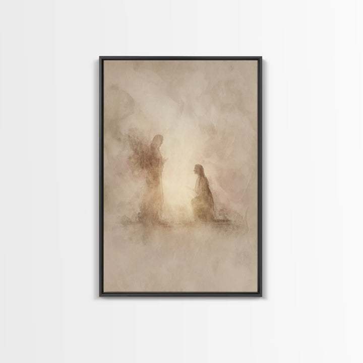 Radiant Faith Dawn – Framed Canvas Print – Christian Art – Christian Wall Art – Subtle Christian Art – Christian Painting – Christmas Art