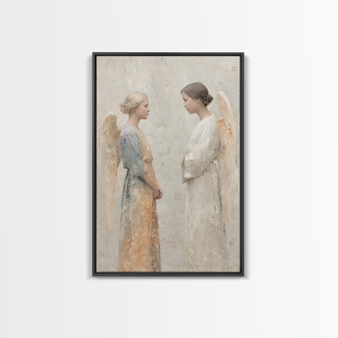 Celestial Peace Glow | Framed Canvas Print | Christian Wall Art | Christian Art Canvas | Moody Christmas Art | Christian Decor | Christian