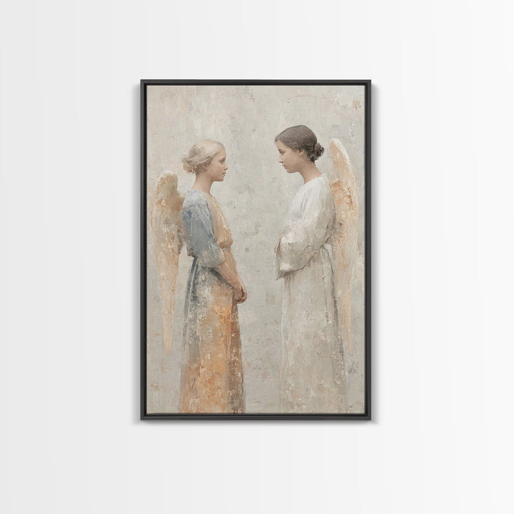 Celestial Peace Glow | Framed Canvas Print | Christian Wall Art | Christian Art Canvas | Moody Christmas Art | Christian Decor | Christian