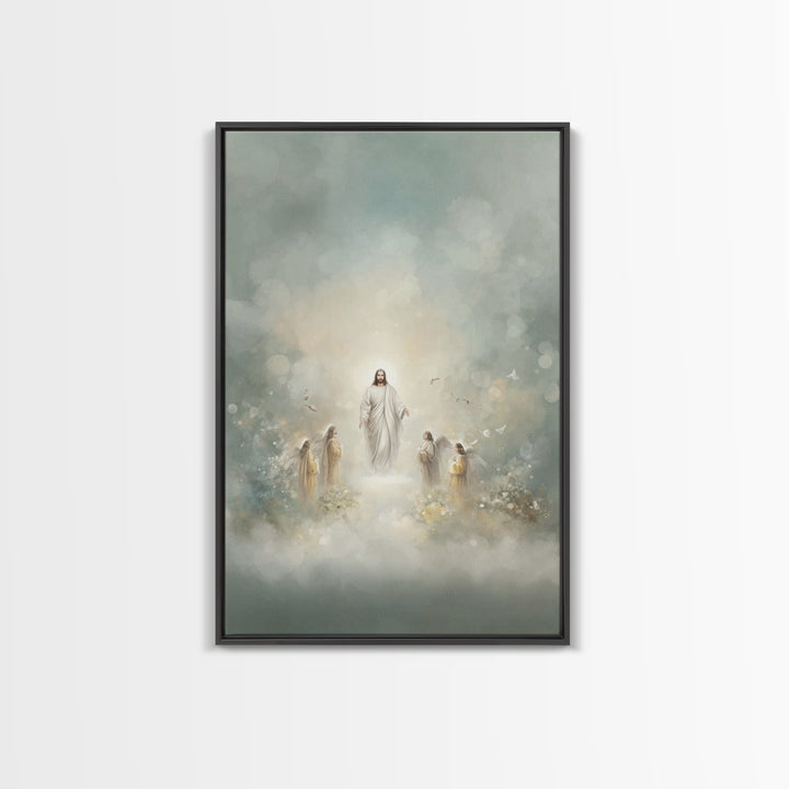 Rising Messiah | Framed Canvas Print | Christian Wall Art | Jesus Painting | Large Jesus Wall Art | Christian Art Canvas | Christian Decor