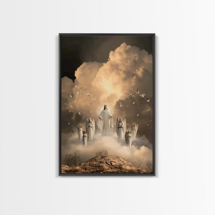 Glorious Return – Framed Canvas Print – Christian Wall Art – Jesus Painting – Christian Art Canvas – Large Christian Painting – Christian D