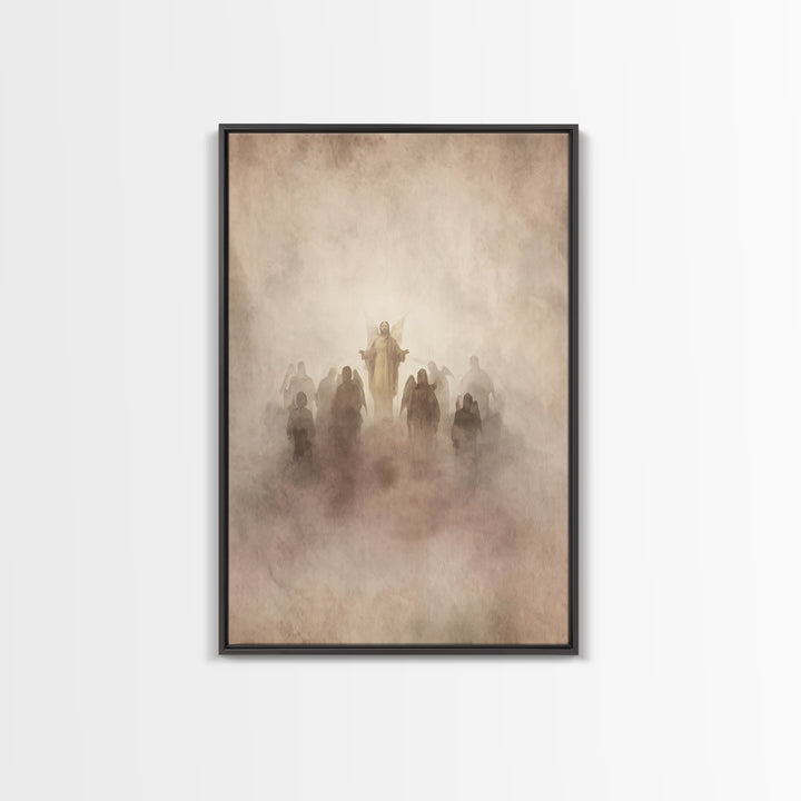 Angel Host Glory | Framed Canvas Print | Christian Art Canvas | Christian Wall Art | Christian Decoration | Christian Art Painting | Christ