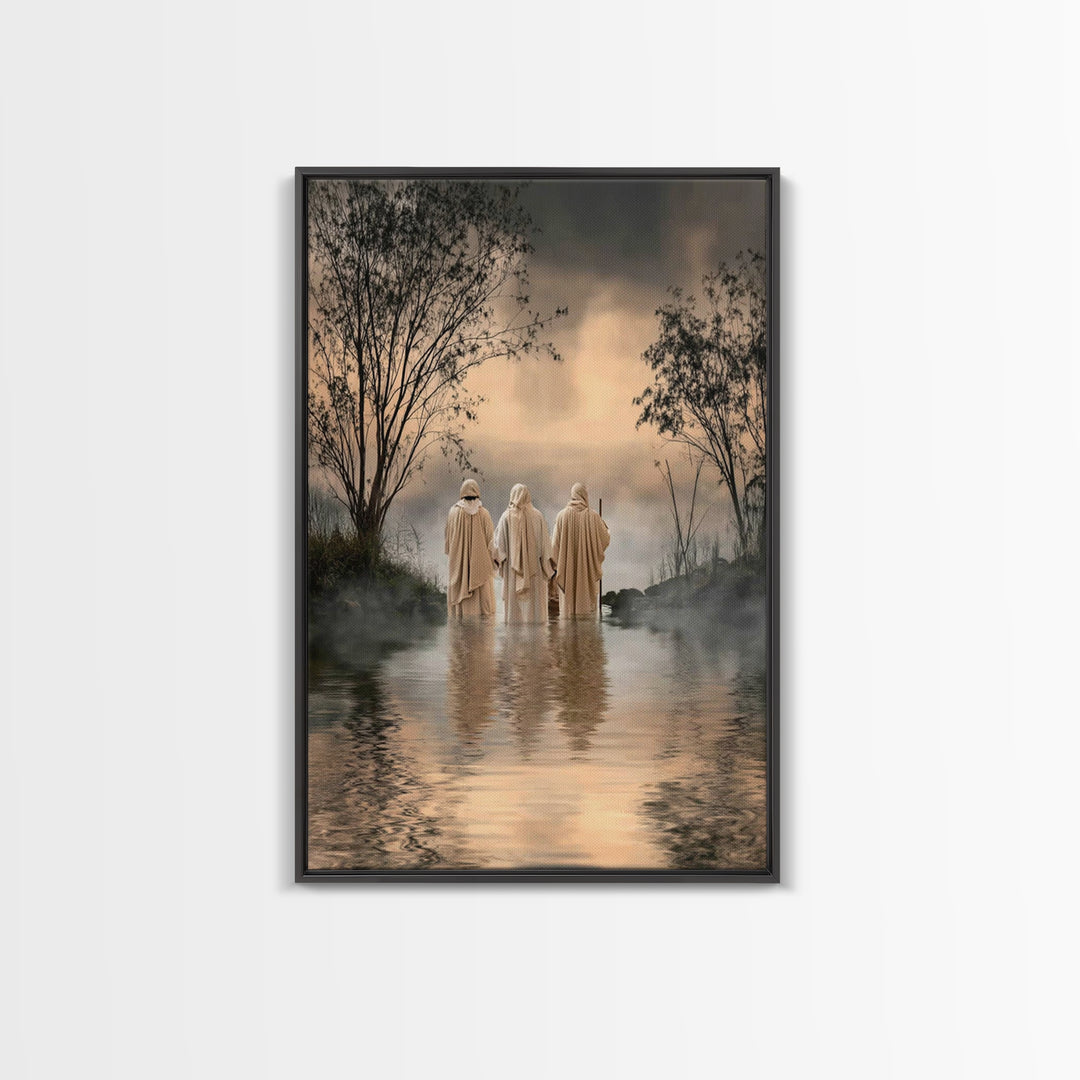 Twilight Disciples – Framed Canvas Print – Christian Art – Christian Paintings – Moody Christian Art – Christian Art Canvas – Christian Gif