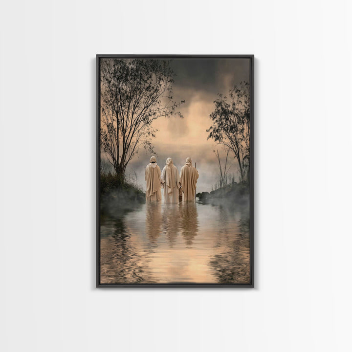 Twilight Disciples – Framed Canvas Print – Christian Art – Christian Paintings – Moody Christian Art – Christian Art Canvas – Christian Gif