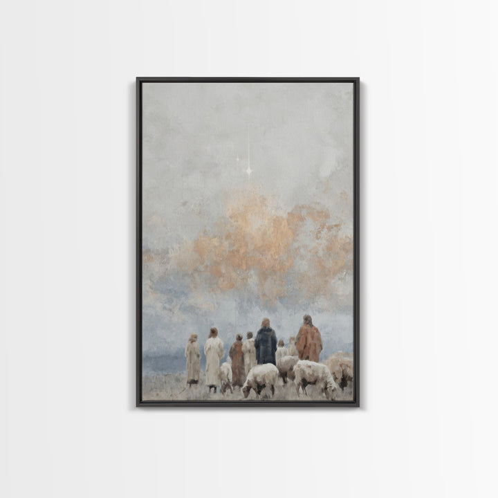 Shepherds Of Wonder | Framed Canvas Print | Christian Wall Art | Christian Christmas Art | Christian Art Canvas | Christmas Art Prints | Ch