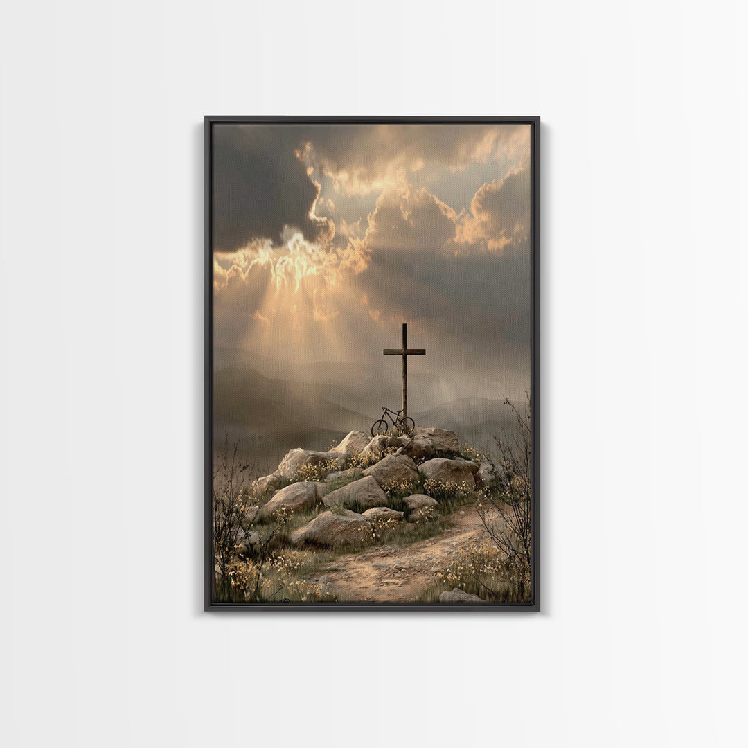 Rays Of Mercy | Framed Canvas Print | Christian Wall Art | Christian Art | Christian Art Canvas | Large Christian Art | Christian Gift Idea