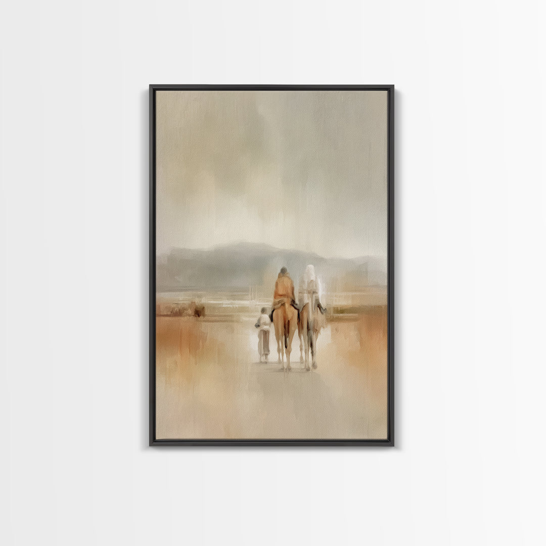 Evening Star Trail – Framed Canvas Print – Christian Art Canvas – Christian Christmas Art – Jesus Painting – Christian Wall Art – Christmas