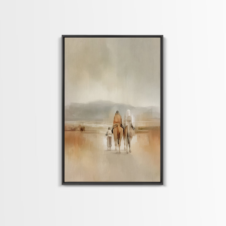 Evening Star Trail – Framed Canvas Print – Christian Art Canvas – Christian Christmas Art – Jesus Painting – Christian Wall Art – Christmas