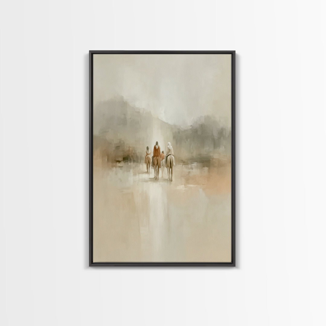 Radiant Horizon Walk – Framed Canvas Print – Christian Wall Art – Christian Art Canvas – Christmas Art – Jesus Painting – Christian Decor