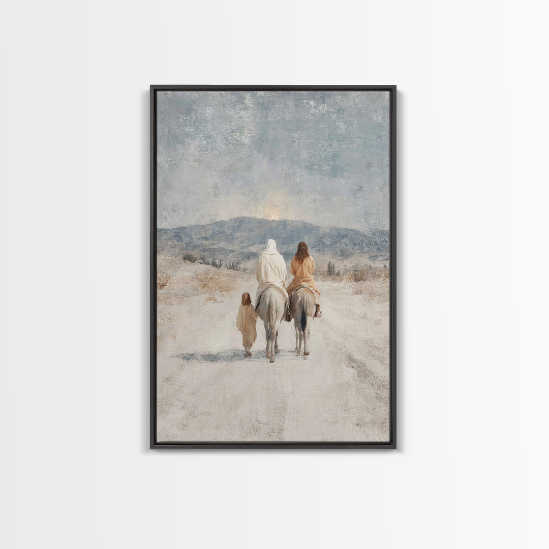 Holy Road Light | Framed Canvas Print | Christian Art Canvas | Christian Wall Art | Christian Christmas Art | Jesus Painting | Christian De